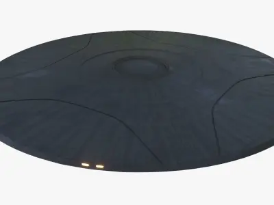 Alien Spaceship - Flying Saucer Low-poly 3D model