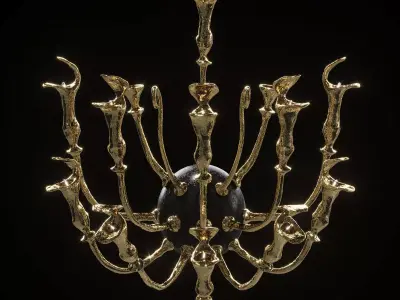 Sconce of Pieter Adam Low-poly 3D model