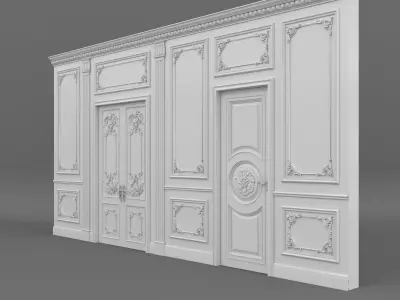 Wall Molding in Classic French style 3D model