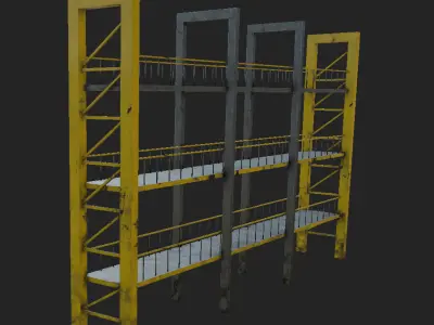 Container Stacking Racks Low-poly 3D model