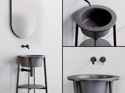 Ceramica Cielo Catino Tondo Washbasin Low-poly 3D model