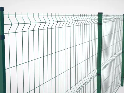Metal Green Fence 3D model