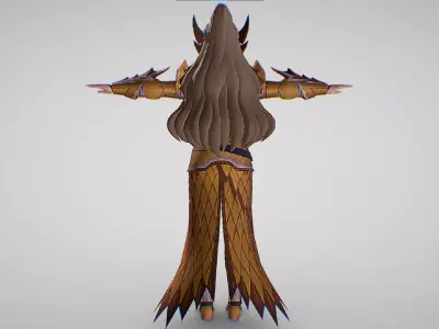 Mariana - Monster Hunter Riders - Cute Anime Girl Low-poly 3D model