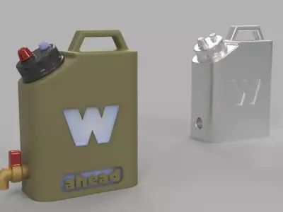 Water tank type 2 1-10 RC accessory Free 3D print model
