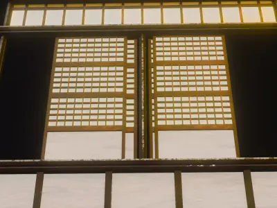 Capiz Window 04 Low-poly 3D model