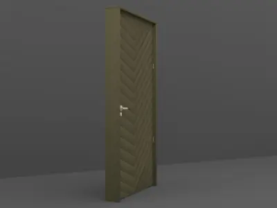 Wood Door 3D model