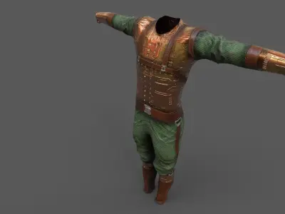  Steampunk  skin 12 Low-poly 3D model