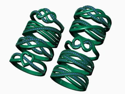 light stone ring 3D print model