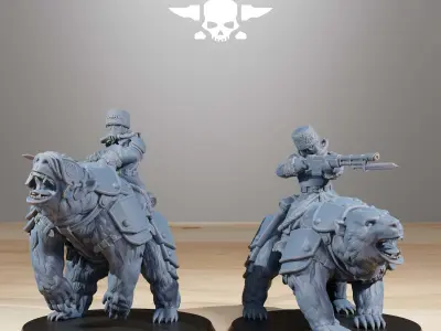GrimGuard Bear Riders 3D print model