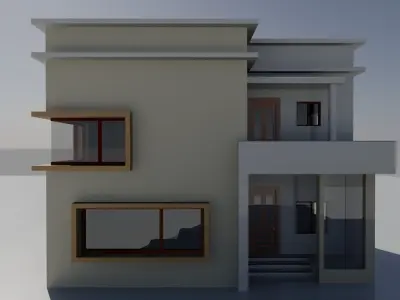 1-Floor 3d morden house auto cad dwg fbx 3D model