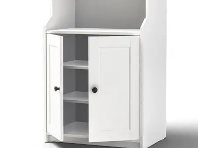 HAUGA - High cabinet with 2 doors 3D model