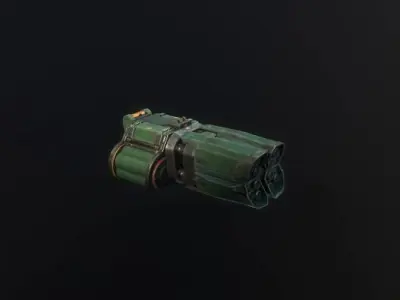 Next generation stylized handguns Low-poly 3D model