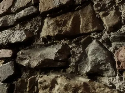 Stonewall02 stone wall 3D model