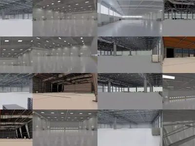 TOP 3 - Industrial Interiors - Bestsellers 2019 3D Model Pack