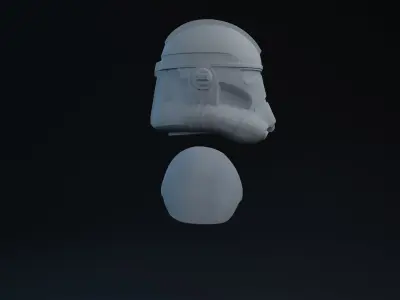 Fallen Order Clone Helmet and Shoulders one-twelfth Scale 3D print model