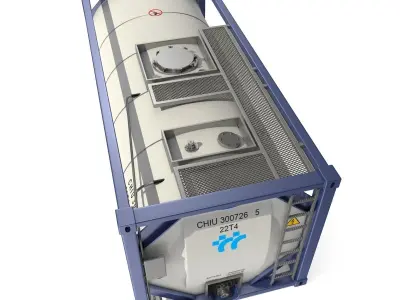 ISO Tank Containe Rusty 3D model