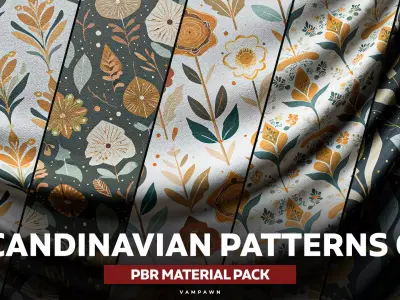 Scandinavian Pattern Fabric - Cloth Texture - Material Pack Texture