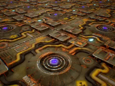 PBR Sci-Fi Industrial Texture 13 Low-poly 3D model