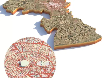 Erbil City in Iraq 3D model