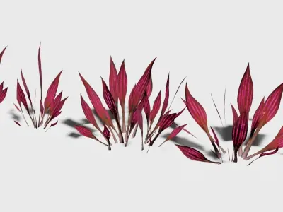 Glowing alien herbs 1 Low-poly 3D model