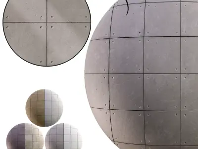 Concrete Plate Wall 02 - Seamless Texture