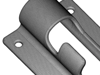 Plastic Door Latch Bracket Toy 3D model