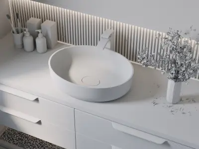 Modern Bathroom Interior Scene for 3dsmax and Corona Renderer 3D model