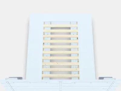 NORDLI Bed frame w storage and headboard Low-poly 3D model