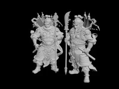 China Zhong Kui  warrior  heavenly king  night demon  3D model