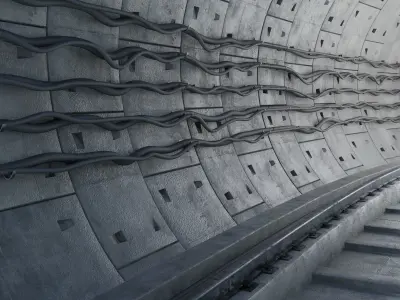 Metro tunnel 3D model