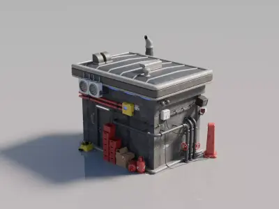 Cyberpunk House 4 3D model