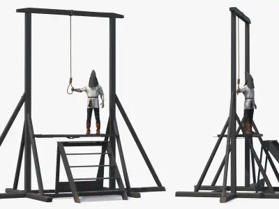  Hanging Gallows with Hooded Executioner 
