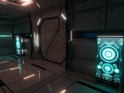 Sci Fi Movie theater Low-poly 3D model