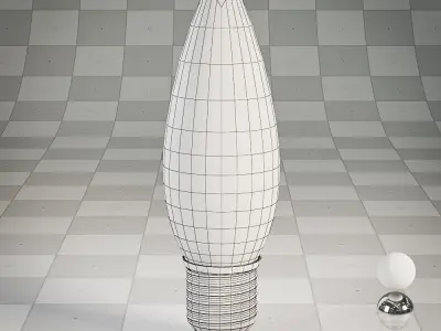 Lightbulb - Medium Base Candelabra Bulb Low-poly 3D model