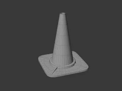 Traffic cone 3D model Free 3D model