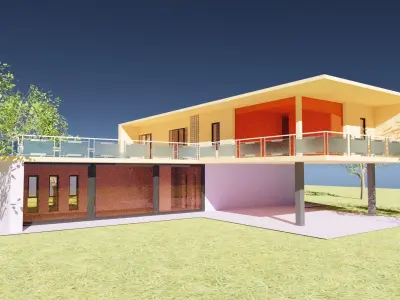 3D Model - Criss Cross House -Exterior only 3D model