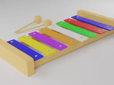 Xylophone Instrument Music 3D model