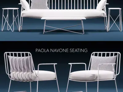 SOFA SET serex paiola napoleone seating 3D model