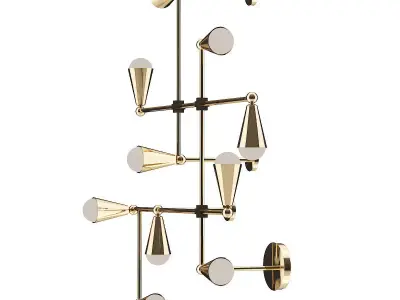 Golden Wall Lamp 3D model purchase