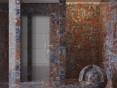 Marble wall 209 3D model