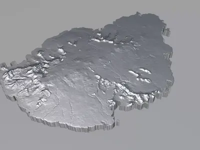 Mauritius Terrain Country 3D model
