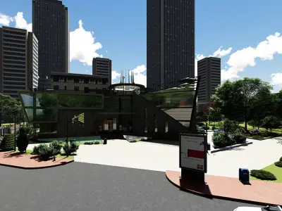 Futuristic Skyscraper-Building office-Modern office 3D model