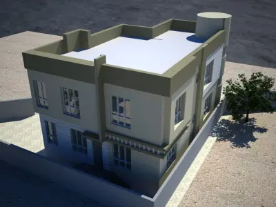 Modern Villa A136  3D Renders  DWG CAD Plan 3D model