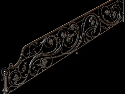 stair railing forging classic 3D model
