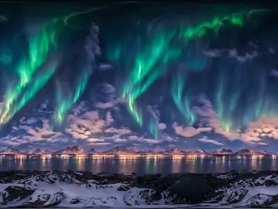 HDRI Aurora Borealis Low-poly 3D model