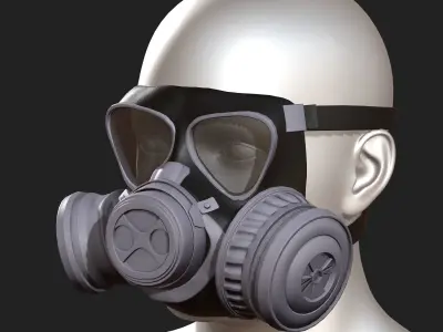 gas mask helmet scifi  Low-poly 3D model