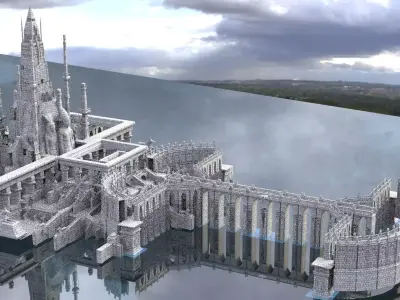 Ancient Architecture River Nile collection 4 3D model