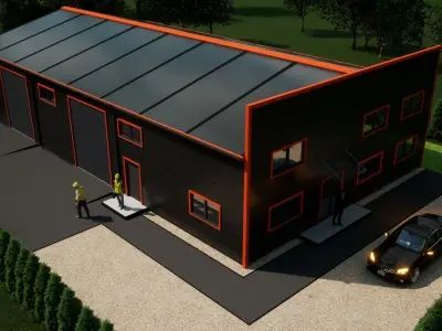 storage or logistic warehouse model 3D model