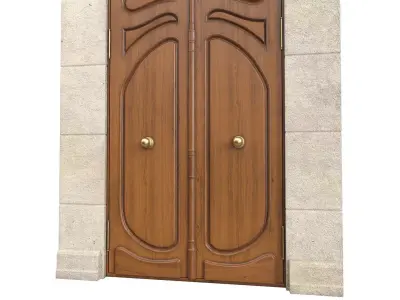 Entrance classic door 144 3D model