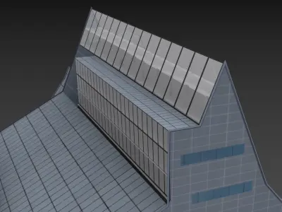 Nacionala Biblioteka - Latvian National Library in Riga Low-poly 3D model